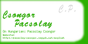 csongor pacsolay business card